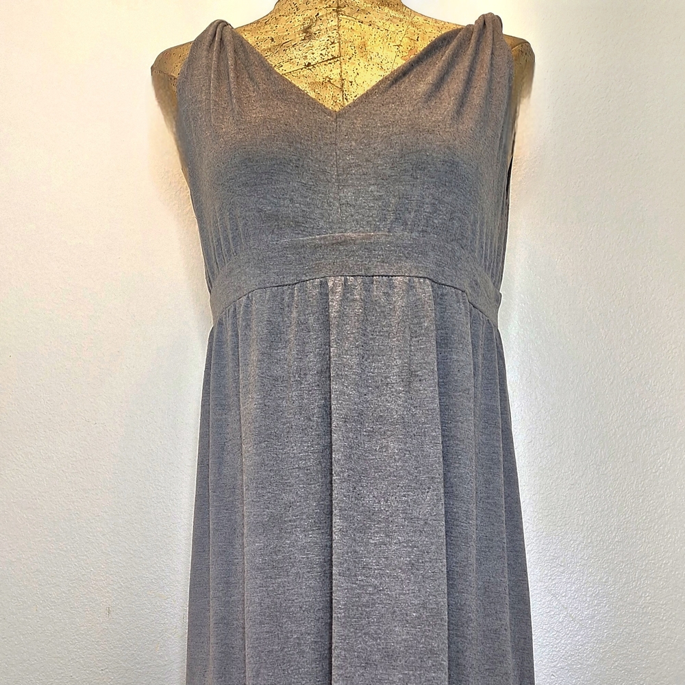Gray Knit Maxi Dress